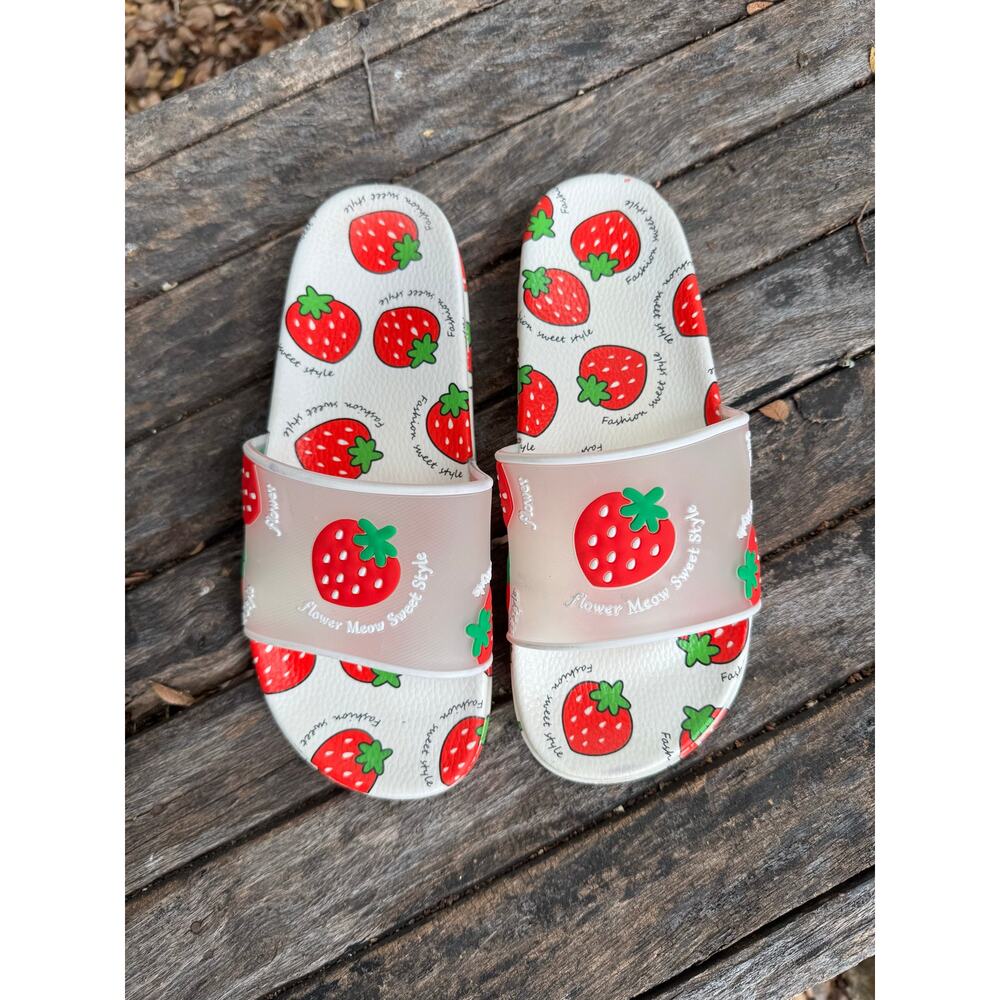 Strawberry Slides / Slippers Size 8